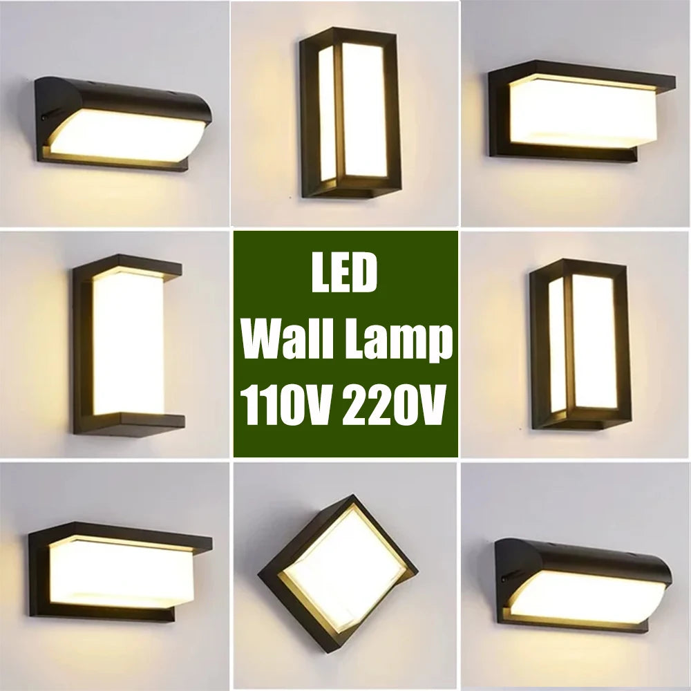 Waterproof LED Wall Light 110V 220V For Outdoor Pathway