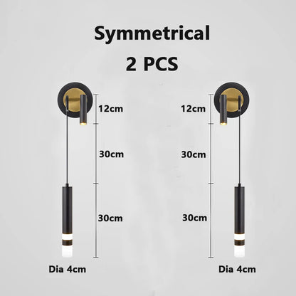 LED Wall Lamp Nordic Double Head Adjustable Wall Lights