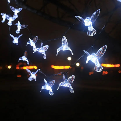 20/30/50 Leds Solar String Light Hummingbird RGB Lights