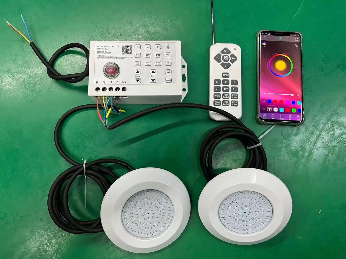 RGB LED Pool Light 12W Bluetooth APP Control Lamp