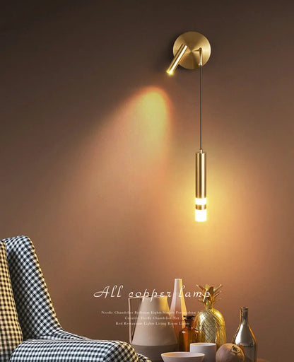 LED Wall Lamp Nordic Double Head Adjustable Wall Lights
