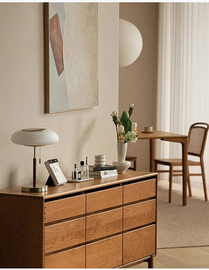 Nordic Vintage Table Lamp Solid Wood Reading Lamp
