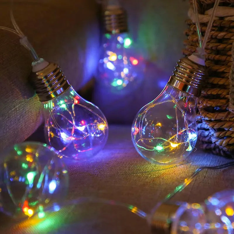 Solar Powered LED Copper Wire Hanging Lights