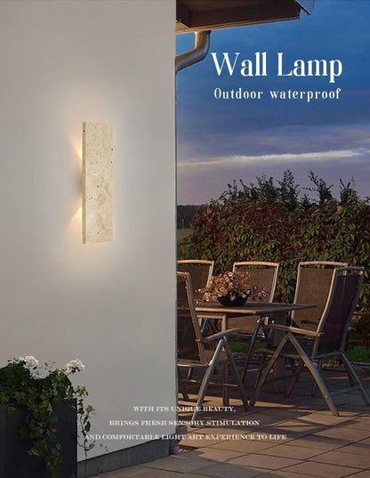 Outdoor Waterproof Wall Lamps Strip Natural stone Wall Lights
