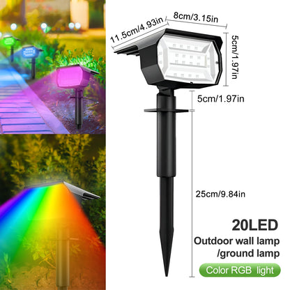 Solar Powered Wall Light Auto On/Off for Yard Garden Pathway