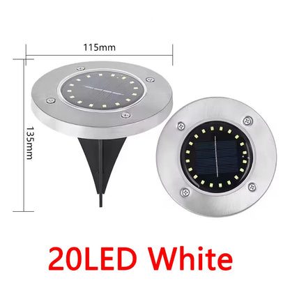 Solar Lights Outdoor 8/20LEDs Disk Underground Lamp