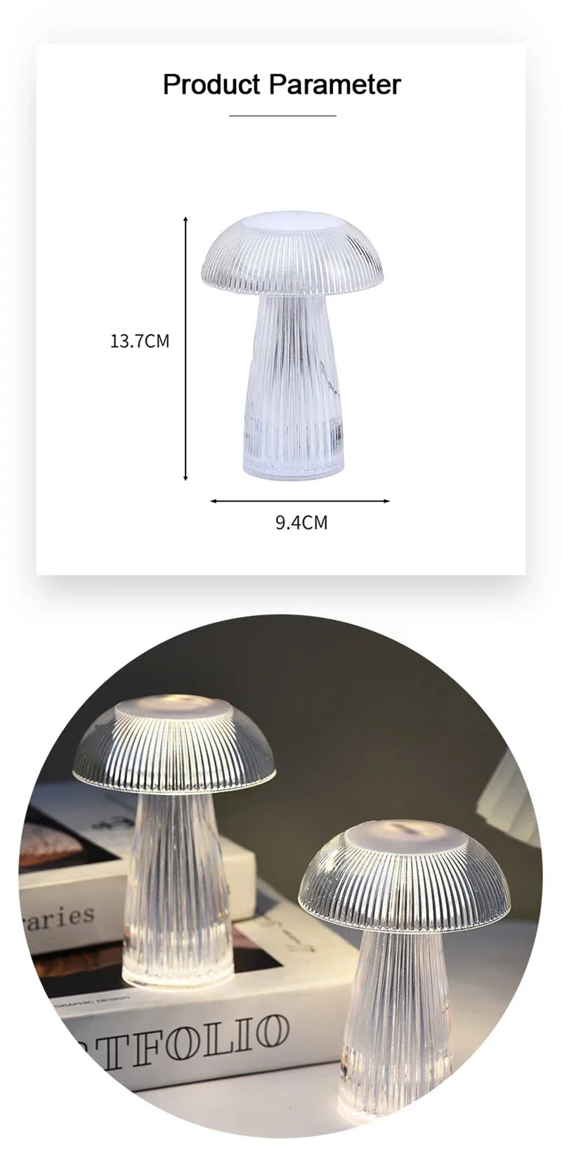 Jellyfish Night Lights Creative Mushroom Atmosphere Table Lamps