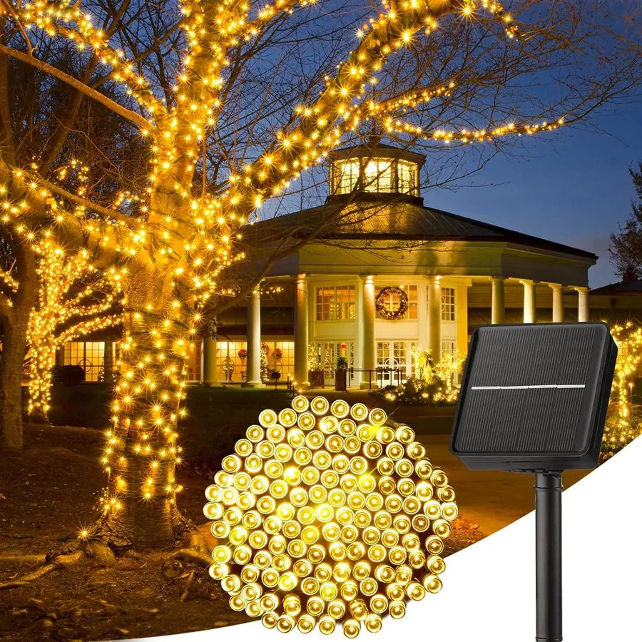 Solar LED String Lights Outdoor Garden Fairy Lights 8 Modes