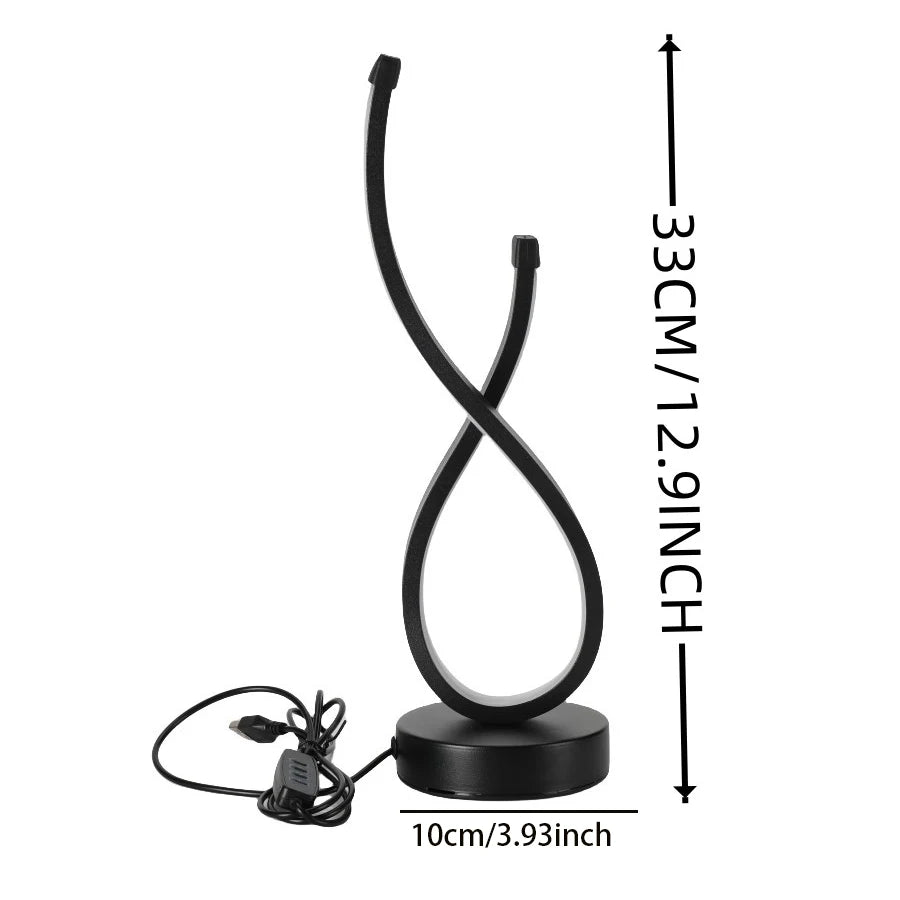 Modern LED Desk Lamp with USB Power Adjustable Lighting