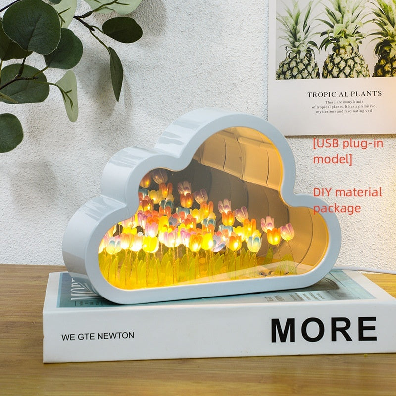 Tulip Night Lamp DIY Material Cloud Tulips Night Lamp Decorative