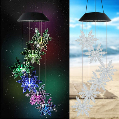 Outdoor Solar Wind Chime Lamp Hummingbird Butterfly Ball