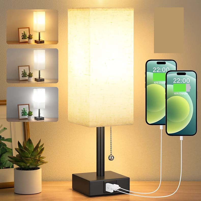 Bedside Table Lamp With 3 Levels Brightness Small Lamp