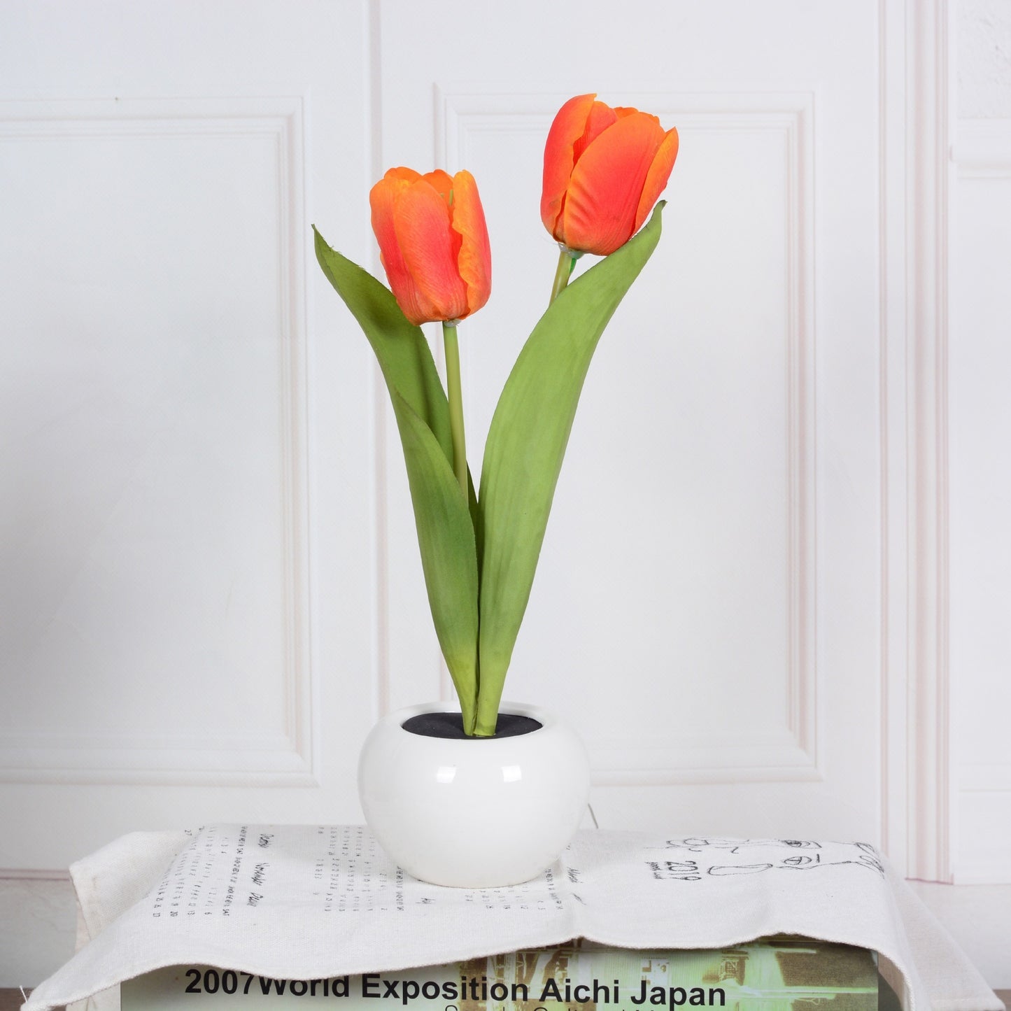 LED Tulip Flower Night Light Artificial Flowerpot Potted Plant