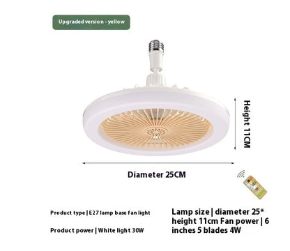 26cm Round Remote Control Ceiling Fan LED Lamp