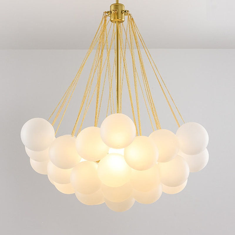 Creative Light Luxury Ball White Glass Bubble Lamp