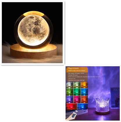 LED Water Ripple Ambient Night Light Table Lamp