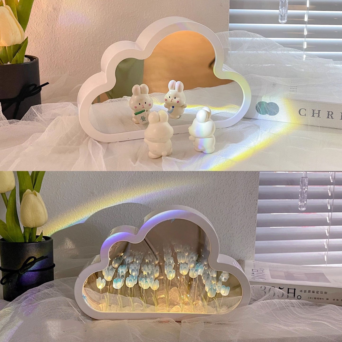 Tulip Night Lamp DIY Material Cloud Tulips Night Lamp Decorative