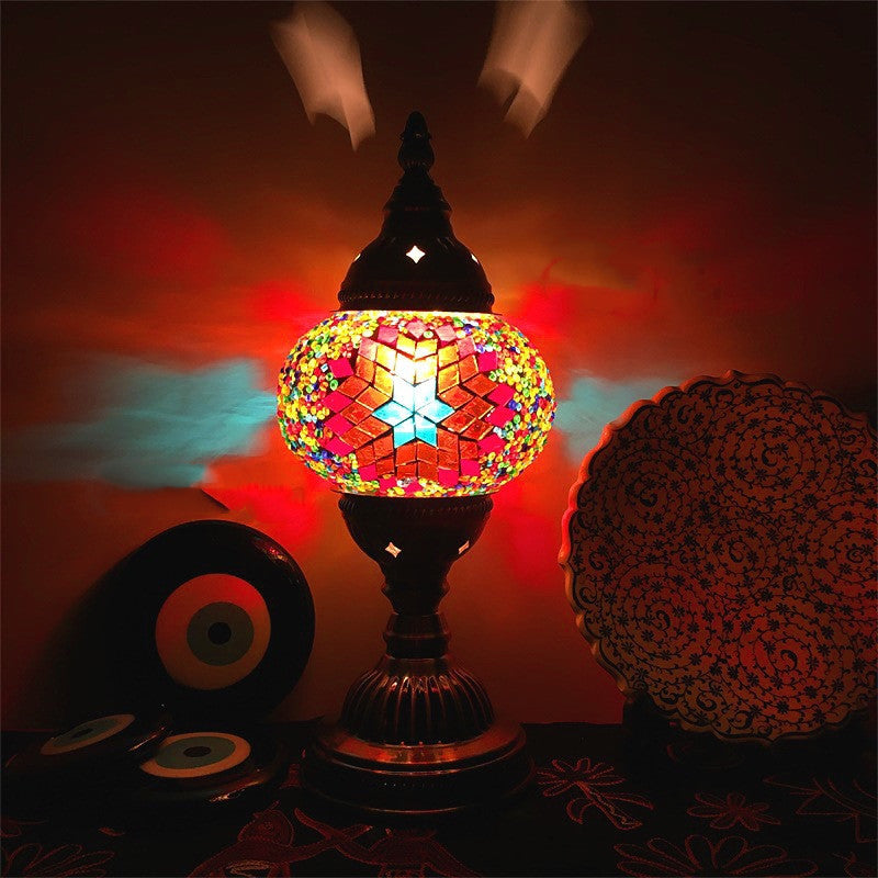 New Style Turkish Mosaic Table Lamp Vintage Art