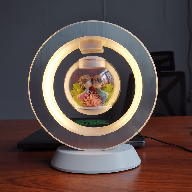 Heart Floating Table LED Night Light Magnetic Levitation Creatives Lamp