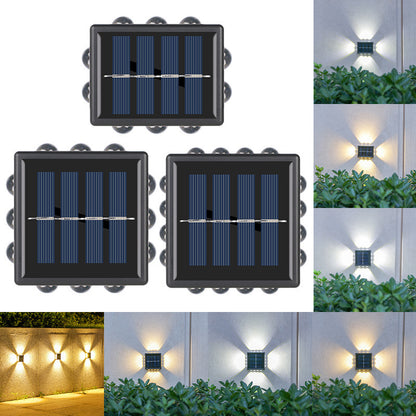 Solar Outdoor Wall Convex Mirror Wall Lamp Outdoor Courtyard