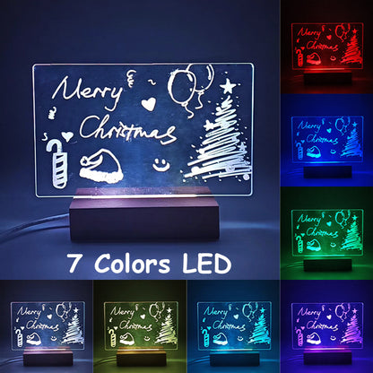 Creative Luminous DIY Memo Acrylic Message Board Lamp