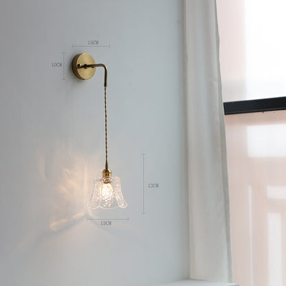 Adjustable Wall Lamp In Front Of Mirror In Bedside