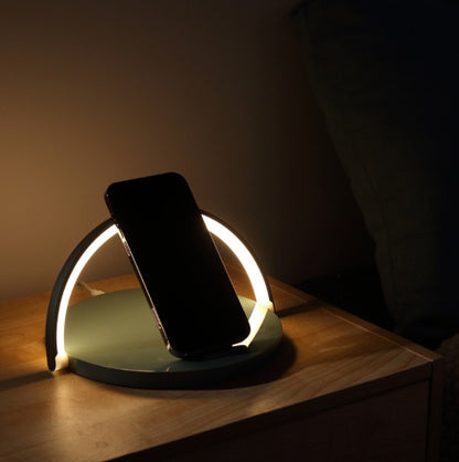 10w Wireless Charger Block Holder With Led Table Lamp