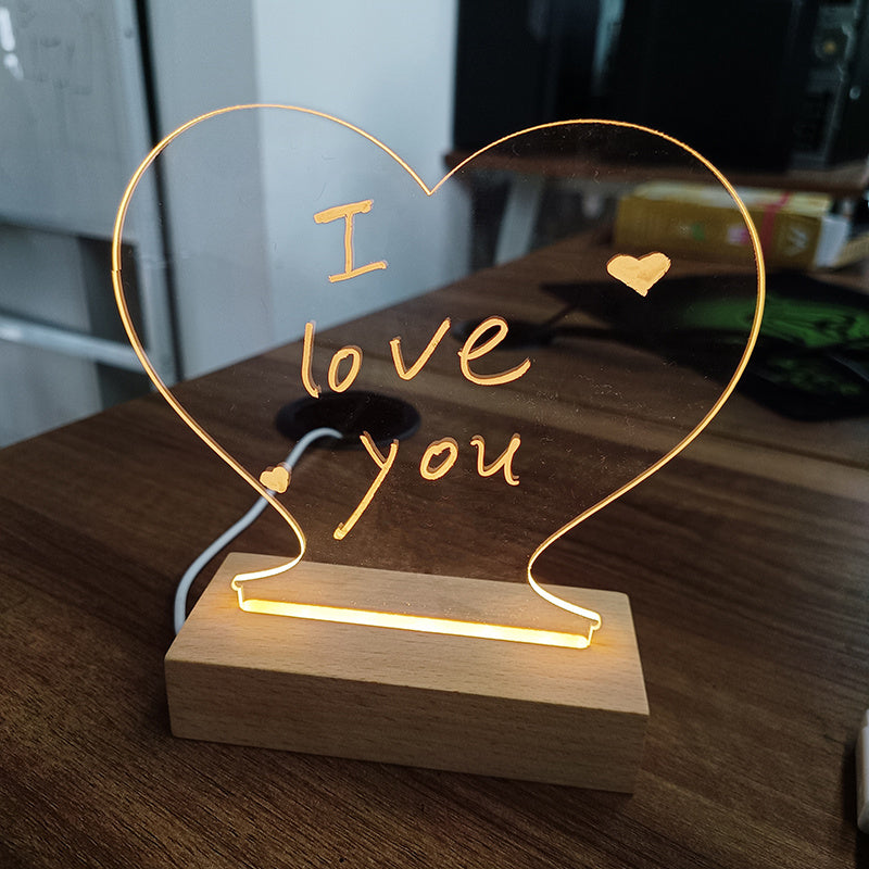 Creative Luminous DIY Memo Acrylic Message Board Lamp