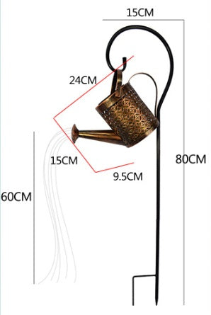 Enchanted Watering Can Outdoor Solar Watering Can Ornament Lamp