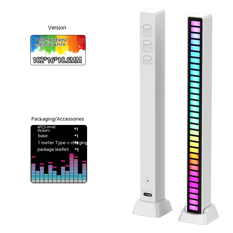 Led Sound Control Light Bar RGB Ambient Rhythm Lamp