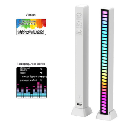 Led Sound Control Light Bar RGB Ambient Rhythm Lamp