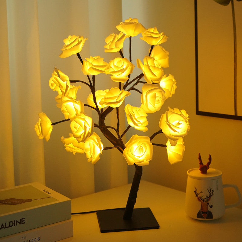 Fiber Optic Flower Room Decoration Gift Night Light