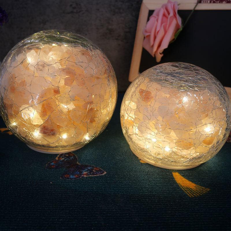 Ice Crack Glass Salt Lamp Creativity