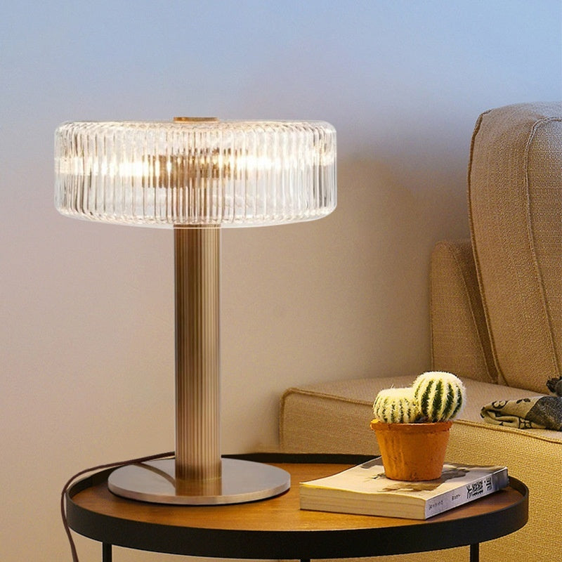 Light Luxury Glass Bedside Lamp