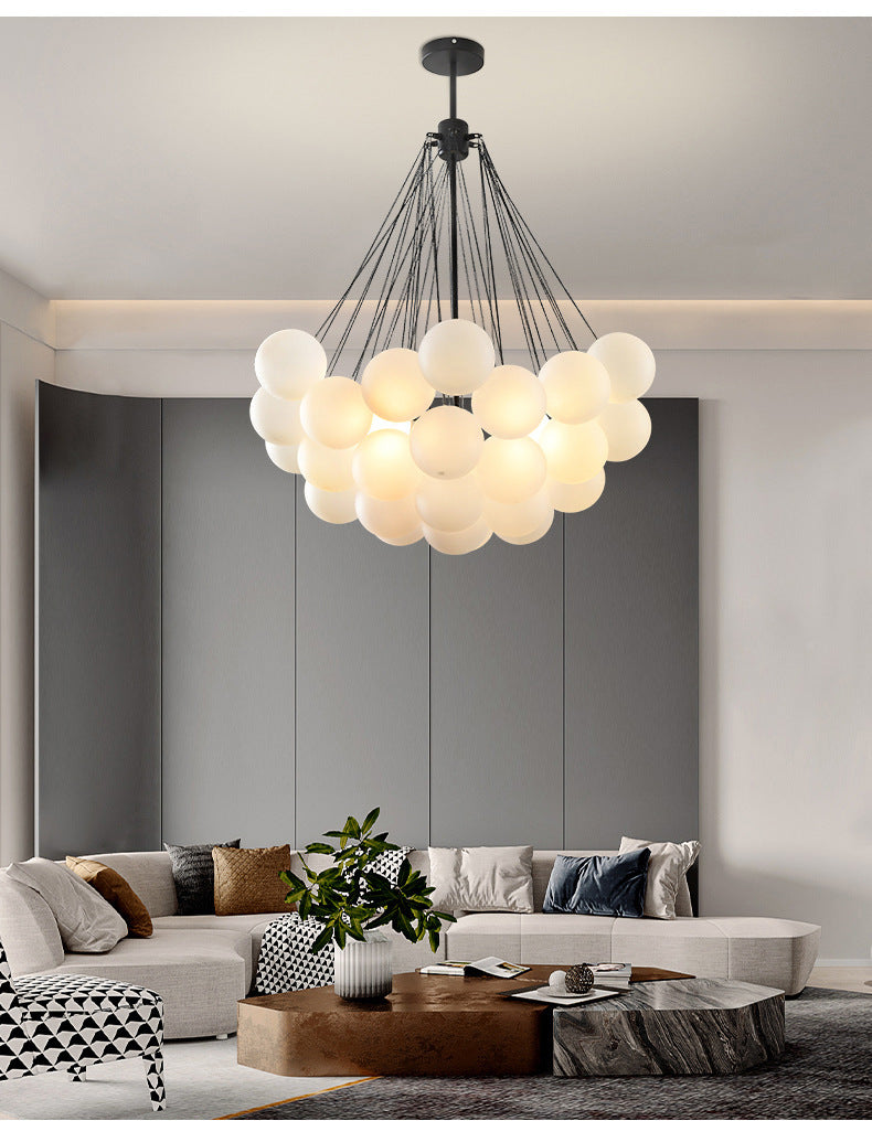 Creative Light Luxury Ball White Glass Bubble Lamp