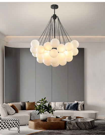 Creative Light Luxury Ball White Glass Bubble Lamp