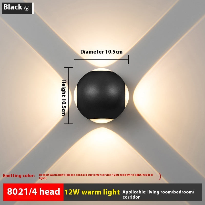 Simple Up And Down Illuminated Decorative Spherical Wall Lamp