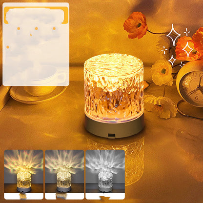 Crystal Lamp Water Ripple Projector Night Light Decoration