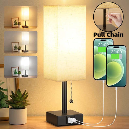 Bedside Table Lamp With 3 Levels Brightness Small Lamp