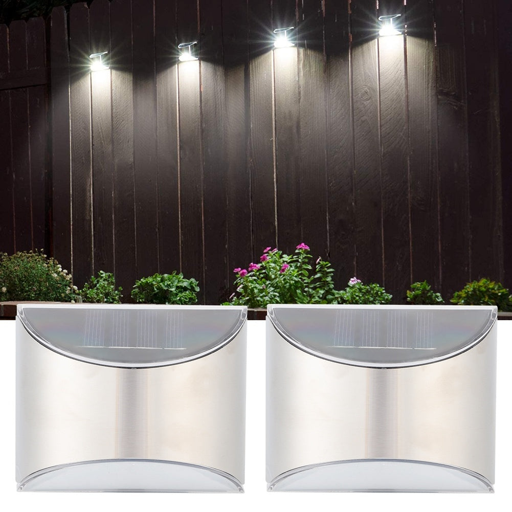 Stainless Steel Solar Fence Security Lights for Outdoor Use