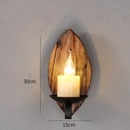 Retro Nostalgic Boat Wood Wall Lamp Industrial Style