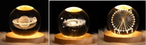 Luminous Starry Sky And Planets Moon Moon Crystal Ball