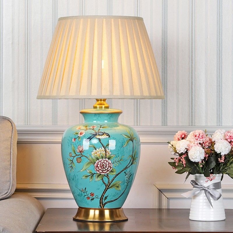 Ceramic Table Living Room Bedroom Study Bedside Lamp