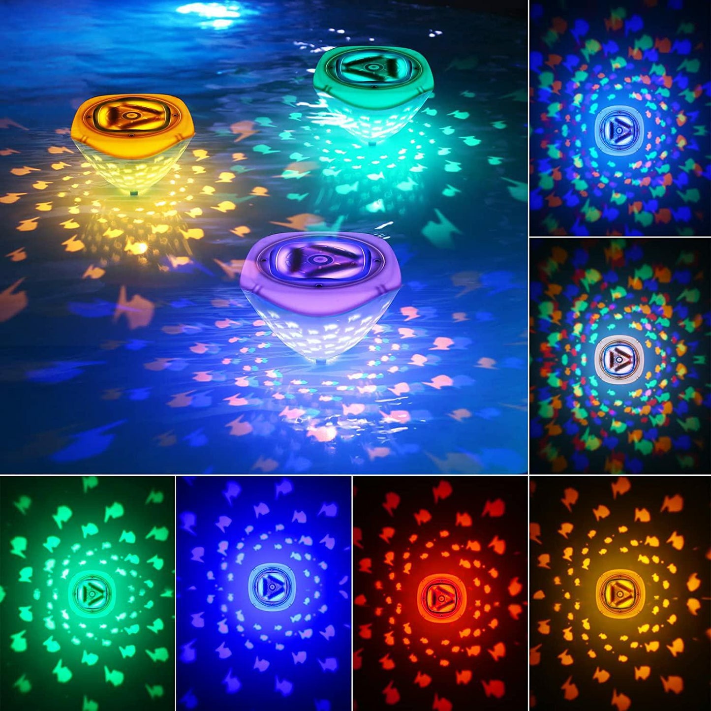 Fish Projection Bathtub Light Kids Toy LED Floating