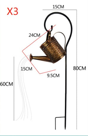 Enchanted Watering Can Outdoor Solar Watering Can Ornament Lamp