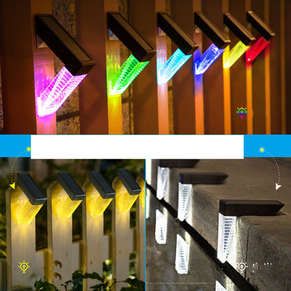 LED Solar Stairs Lights Outdoor Lighting Yard Decoration