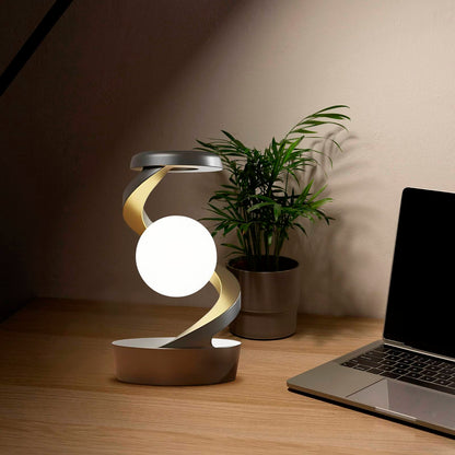 Rotating Moon Desk Lamp With Phone Wireless Charging Sensor