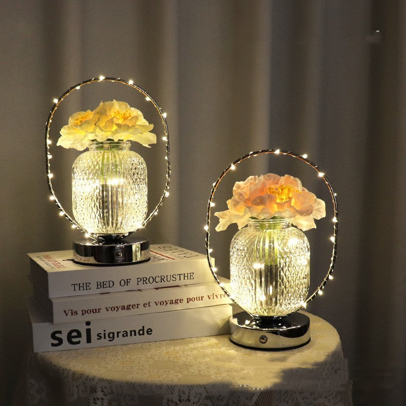 Led Carnation Small Night Lamp Decoration Living Room