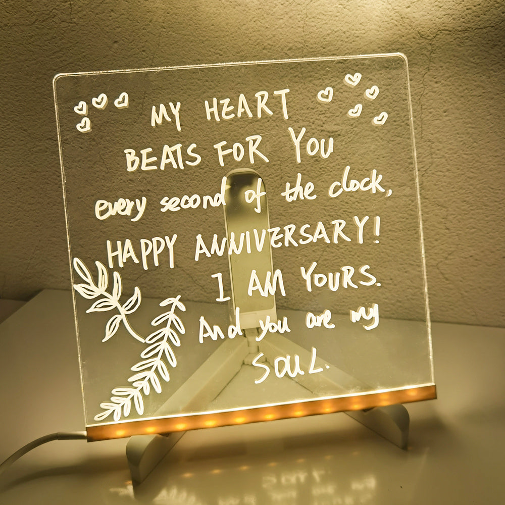 Acrylic DIY Note Board LED Night Light Creative Lamp