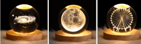 Luminous Starry Sky And Planets Moon Moon Crystal Ball